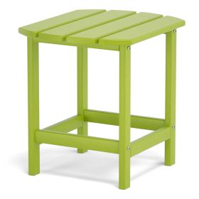 Adirondack Outdoor Side Table;  HDPE Plastic End Tables for Patio;  Backyard;  Pool;  Indoor Outdoor Companion;  Easy Maintenance Weather Resista